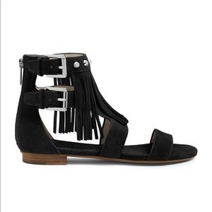 Michael Kors Black fringe sandals